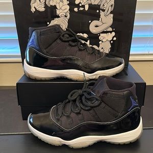 Nike Air Jordan Retro XI 11 SpaceJam Black Concord Sz 11